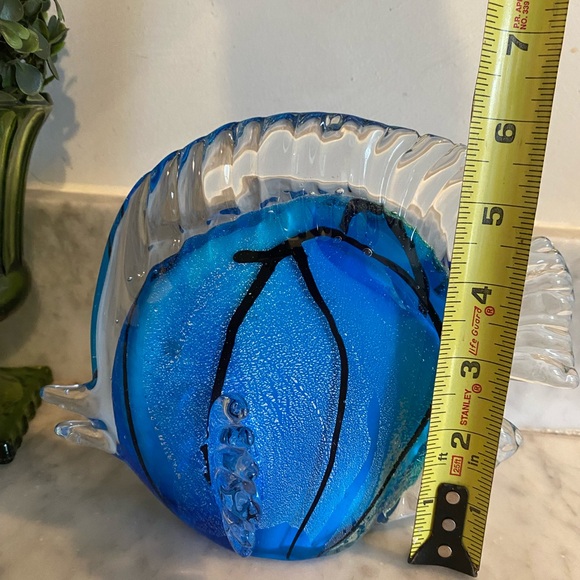 Set of 2 Blue Glass Fish Decor - Picture 8 of 9